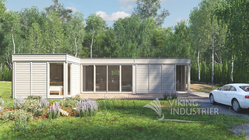 Glamping Cube 42 M2 L Shape Viking Industrier