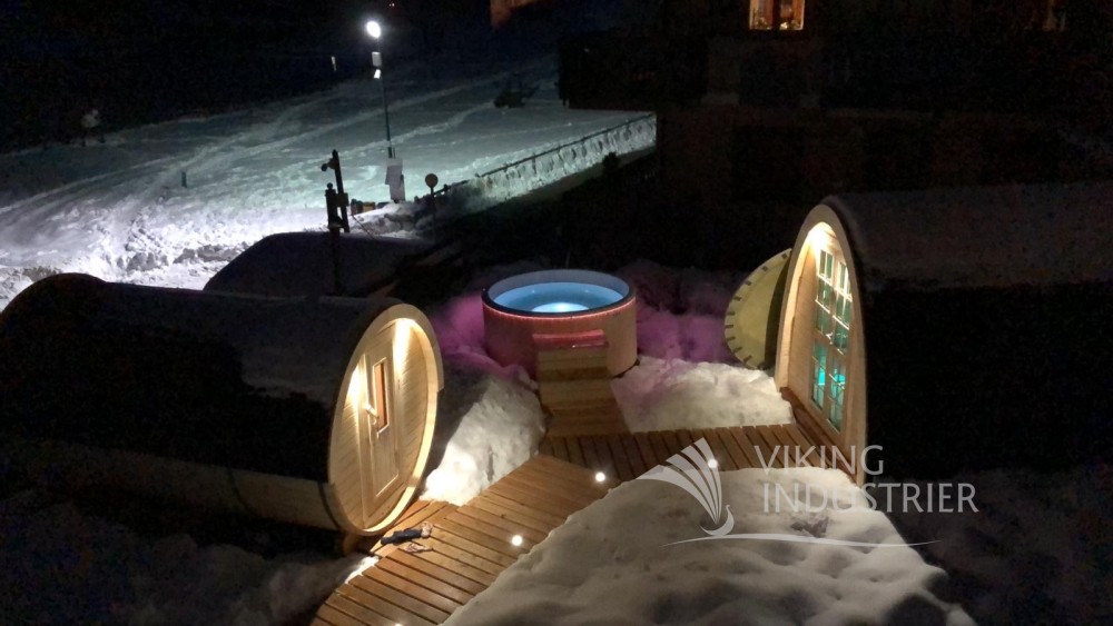 Ø 1.8 M FIBERGLASS HOT TUB WITH EXTERNAL HEATER 