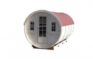 Sleeping Barrel Ø 2.2 x 4.4 with furniture
