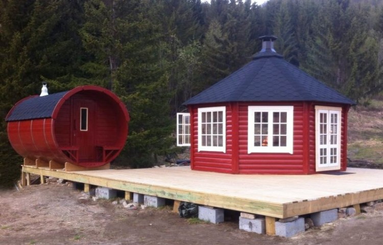 pavilion 14.9 with sauna barrel