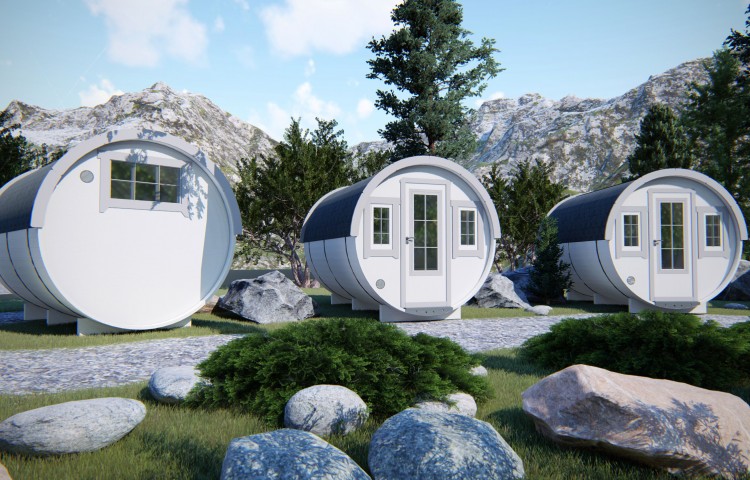 Sleeping Barrel Ø2.2 x 3.3 With Furniture