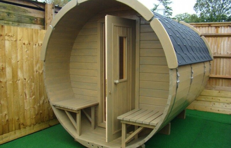 Sauna barrel Ø1.9 x 3.5 m