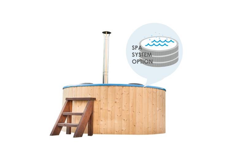 Wood Hot Tub With Massages and LED Rgb Lighting Hot Tub for 