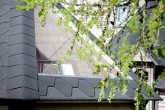 Roof  with window for camping cabin